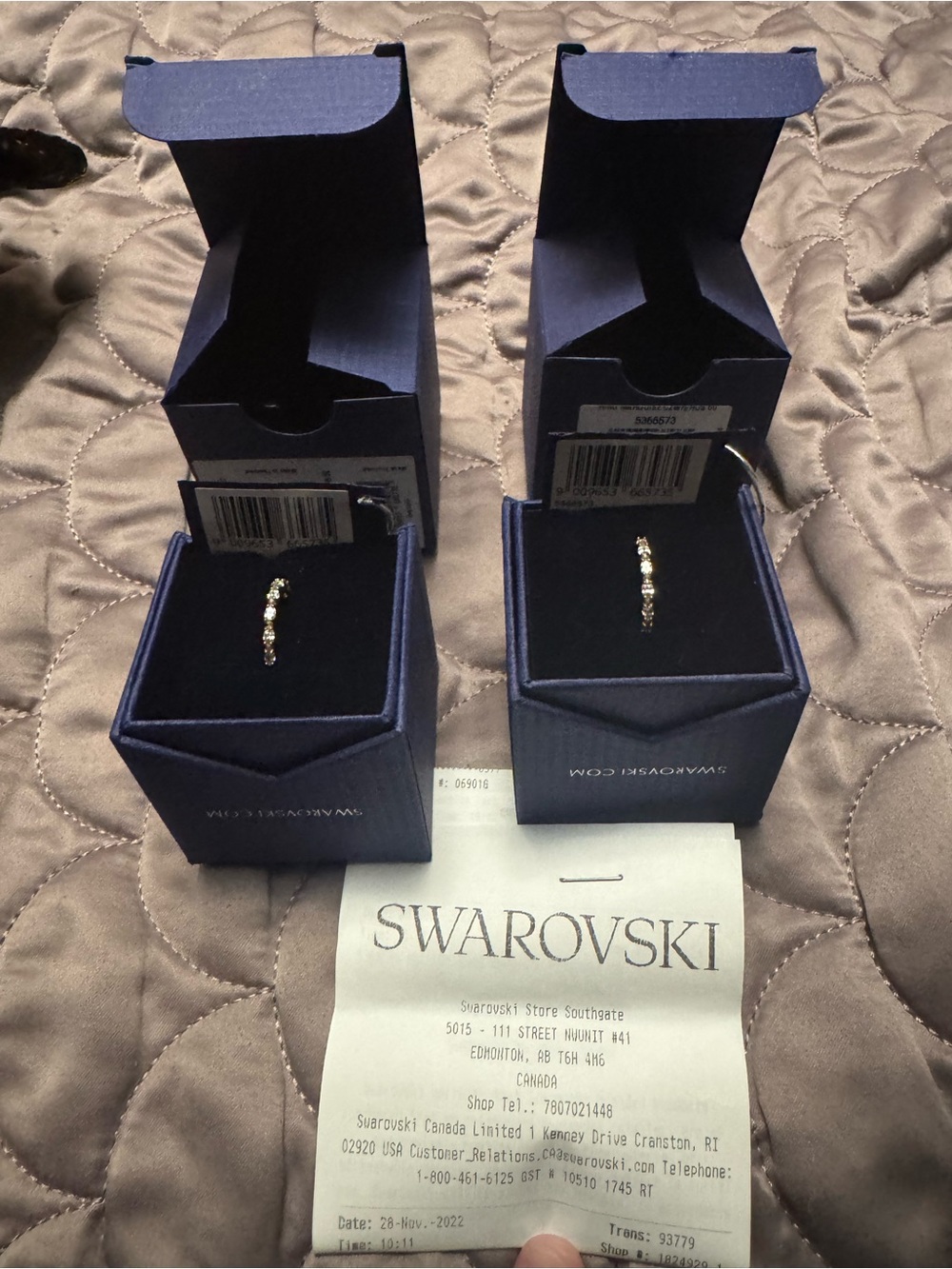 Swarovski Gold-Tone Crystal ring size 50